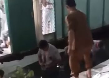 Siswa Tengah Beraktivitas, Lantai Aula SMAN 7 Banjarmasin Ambruk