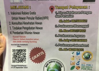 DKPP Tanah Bumbu Gelar Vaksinasi Rabies Serentak 2024