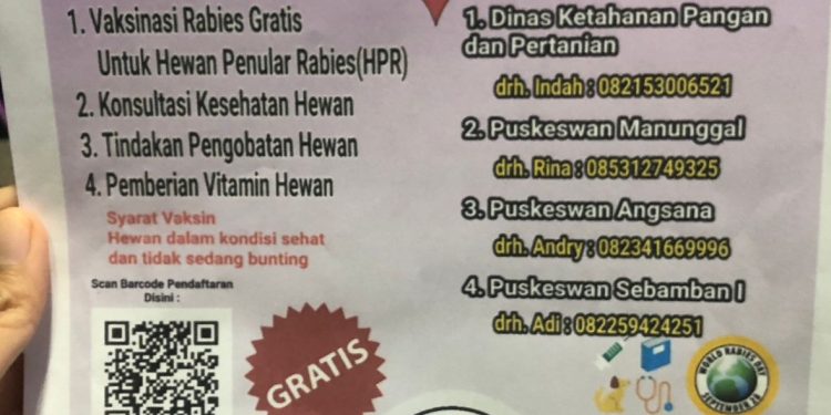 DKPP Tanah Bumbu Gelar Vaksinasi Rabies Serentak 2024