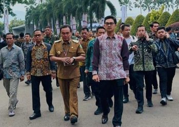 Siap Ikuti Rakornas, Bupati dan Ketua DPRD Tanah Bumbu Tiba Dilokasi Acara