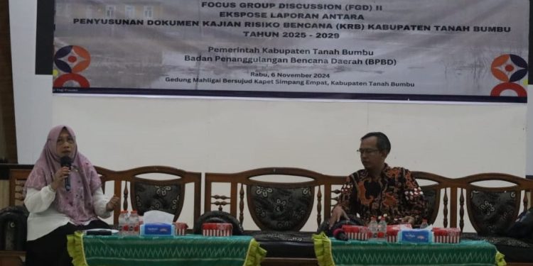 BPBD Tanah Bumbu Gelar FGD II Penyusunan Dokumen Kajian Resiko Bencana