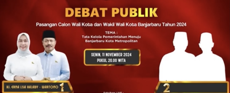 Paslon Lisa-Wartono Lawan Kotak Kosong, Nitizen Minta Debat Publik Walikota Banjarbaru Cukup Satu Kali