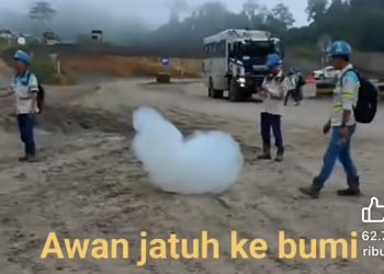 ‘Awan” Jatuh ke Bumi yang Viral itu Ternyata di Zona Pertambangan Terbesar di Kalimantan Selatan