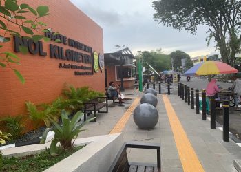 Zona Halte Km 0 Banjarmasin, Makin Cantik Ada Rak Mini Parkir Sepeda