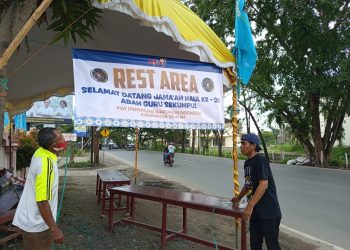 Sambut Haul Guru Sekumpul, PWI Kalimantan Selatan Dirikan Rest Area di Banua Anyar