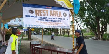 Sambut Haul Guru Sekumpul, PWI Kalimantan Selatan Dirikan Rest Area di Banua Anyar