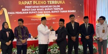 Andi Rudi Latif dan Bahsanuddin Ditetapkan Sebagai Bupati dan Wakil Bupati Tanah Bumbu Periode 2025–2030