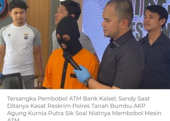 Dua Dari Tiga Pelaku Percobaan Pembobol ATM di Karang Bintang Diringkus