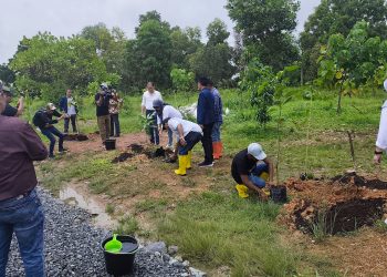 Ketum IKWI Bersama Sekjen Tanam Pohon di Arboretum Ayu Tirta