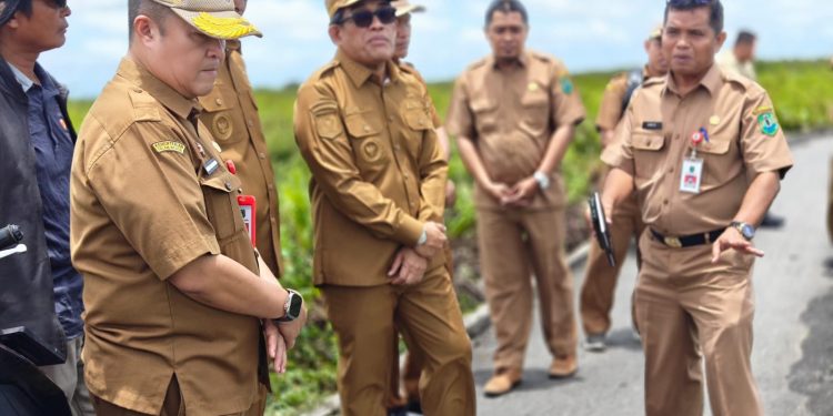 Bupati H Sahrujani Tinjau Lokasi Alternatif Pembuatan Jalan Manarap-Bitin