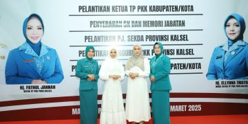 Hj Murniati Sahrujani Resmi Dilantik Jadi Ketua TP PKK HSU