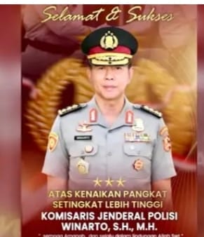 Kapolres Tanah Bumbu Beri Ucapan Selamat atas Kenaikan Pangkat Komjen Pol. Winarto, S.H., M.H.