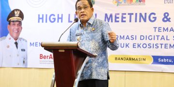 Bupati HSU H. Sahrujani BukaHigh Level Meeting dan Capacity Building Transformasi Digital Sektor Keuangan
