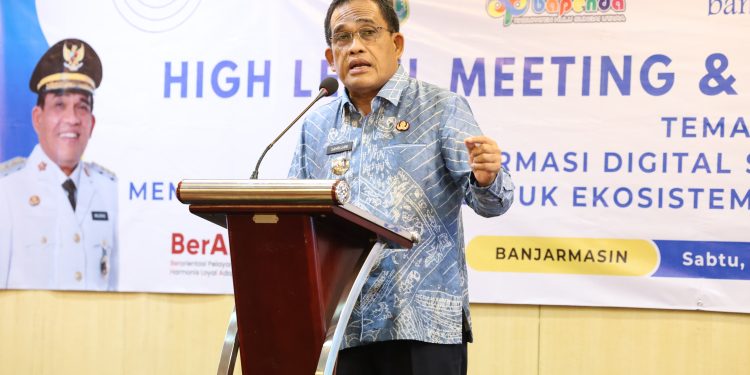 Bupati HSU H. Sahrujani BukaHigh Level Meeting dan Capacity Building Transformasi Digital Sektor Keuangan