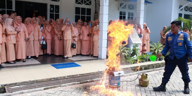 Pertemuan Rutin DWP Tanah Bumbu Diwarnai Edukasi Pencegahan Kebakaran