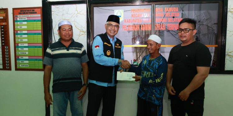 Bupati HSU H. Sahrujani, Tugaskan Wabup Iwan Alabio Temui Basni, Penemu Korban Tenggelam Asal HSU