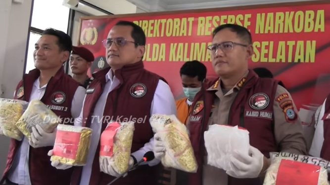 Ngeri,Jeda 2 Bulan Polda Kalsel Sita Ratusan Kilo Sabu Jaringan Gembong Internasional