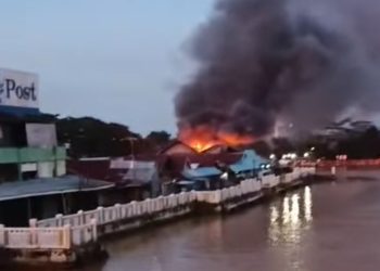 Pasar Legend  di Banjarmasin ini Selamat dari Kobaran Api Saat Waktu Berbuka Puasa