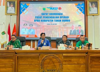 Hadapi Musim Kemarau, BPBD Tanah Bumbu Gelar Rapat Pusdalops-PB