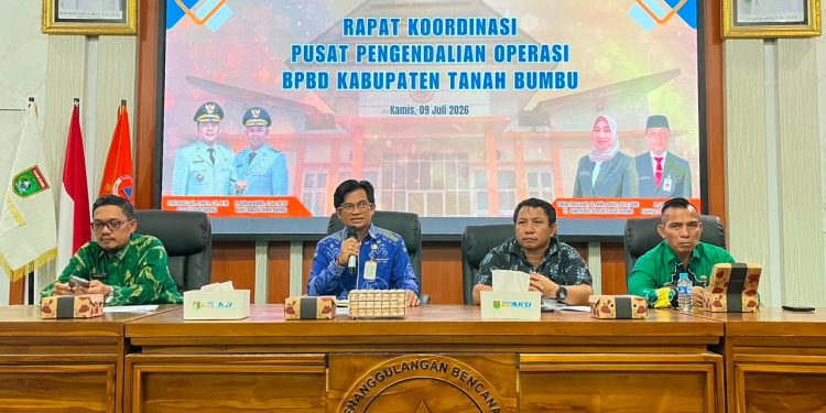 Hadapi Musim Kemarau, BPBD Tanah Bumbu Gelar Rapat Pusdalops-PB