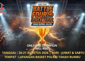 Battle Four Basketball, 4 Klub Siap Adu Kekuatan 21-22 Agustus 2026 di Lapangan Polres Tanah Bumbu.
