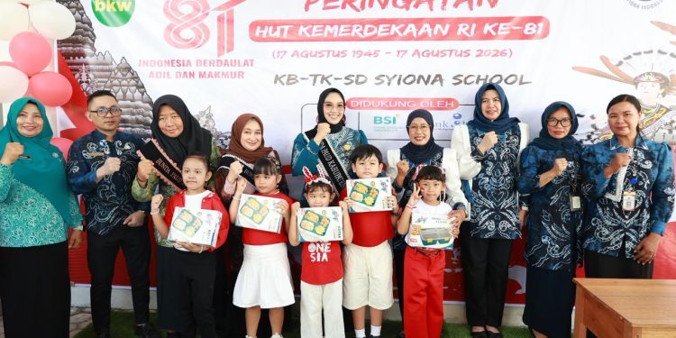 Bunda PAUD Tanah Bumbu Kenalkan Anak dengan Sayuran dan Pola Makan Sehat Sejak Dini di TK Syiona School